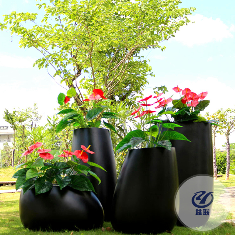 戶外玻璃鋼組合花箱長方形花槽花池庭院陽臺露臺種植箱室外大花盆