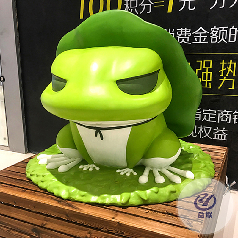 玻璃鋼雕塑定制卡通動(dòng)物人物美陳商場(chǎng)校園爬墻熊貓京東狗大型雕塑