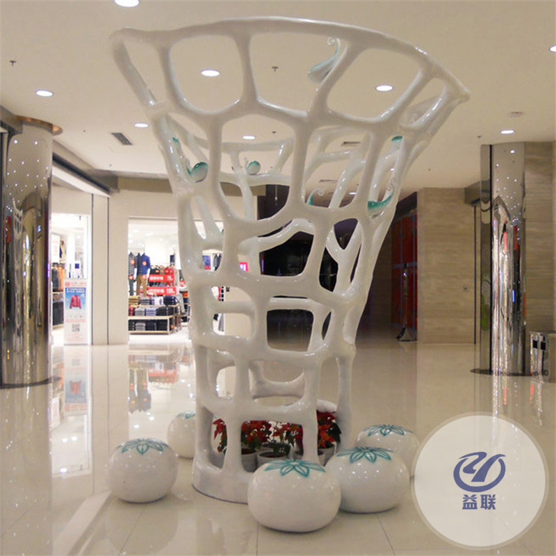 專業(yè)定制創(chuàng)意大型玻璃鋼雕塑擺件抽象動(dòng)物景觀工程配飾白熊裝飾品